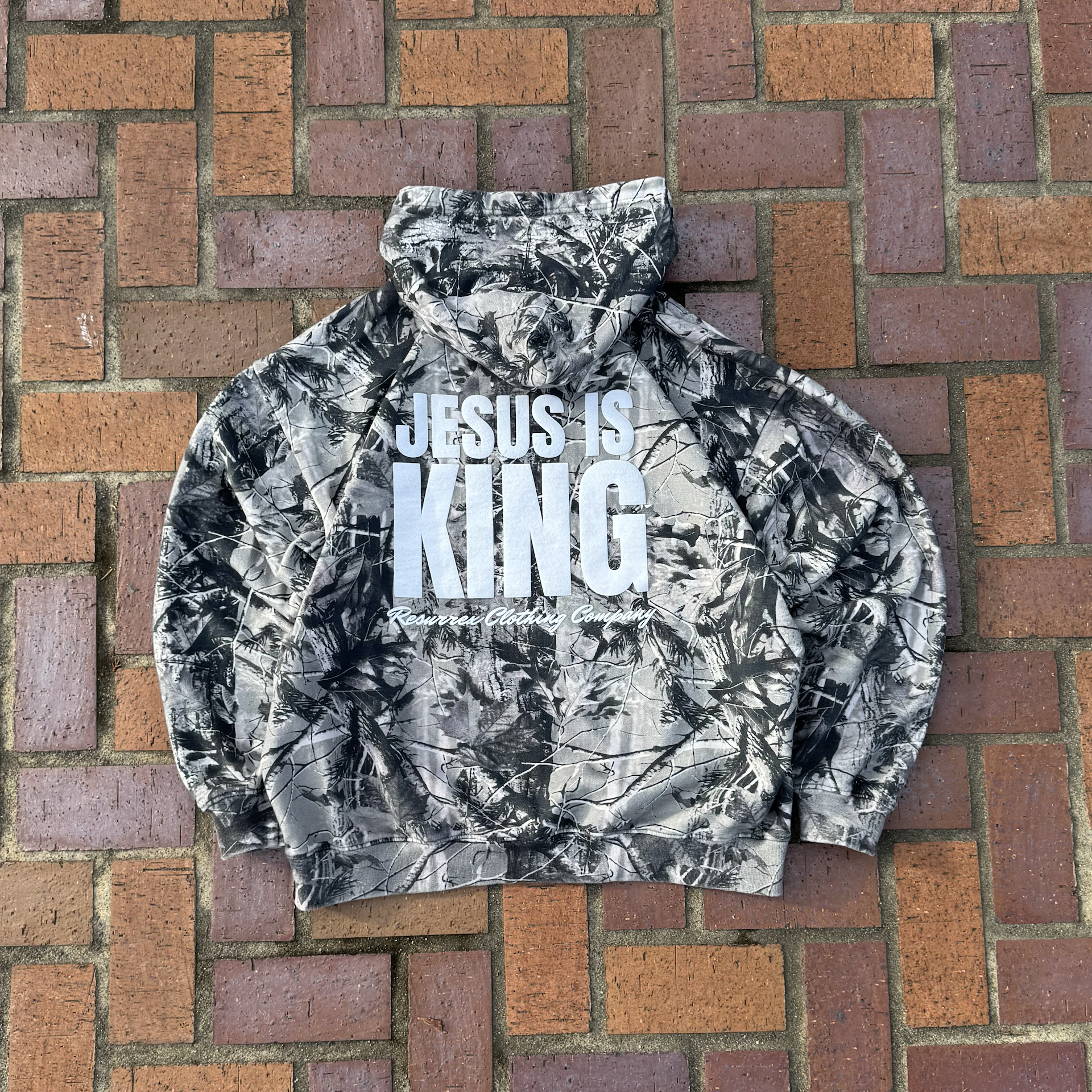 Jesus is King Camo Hoodie