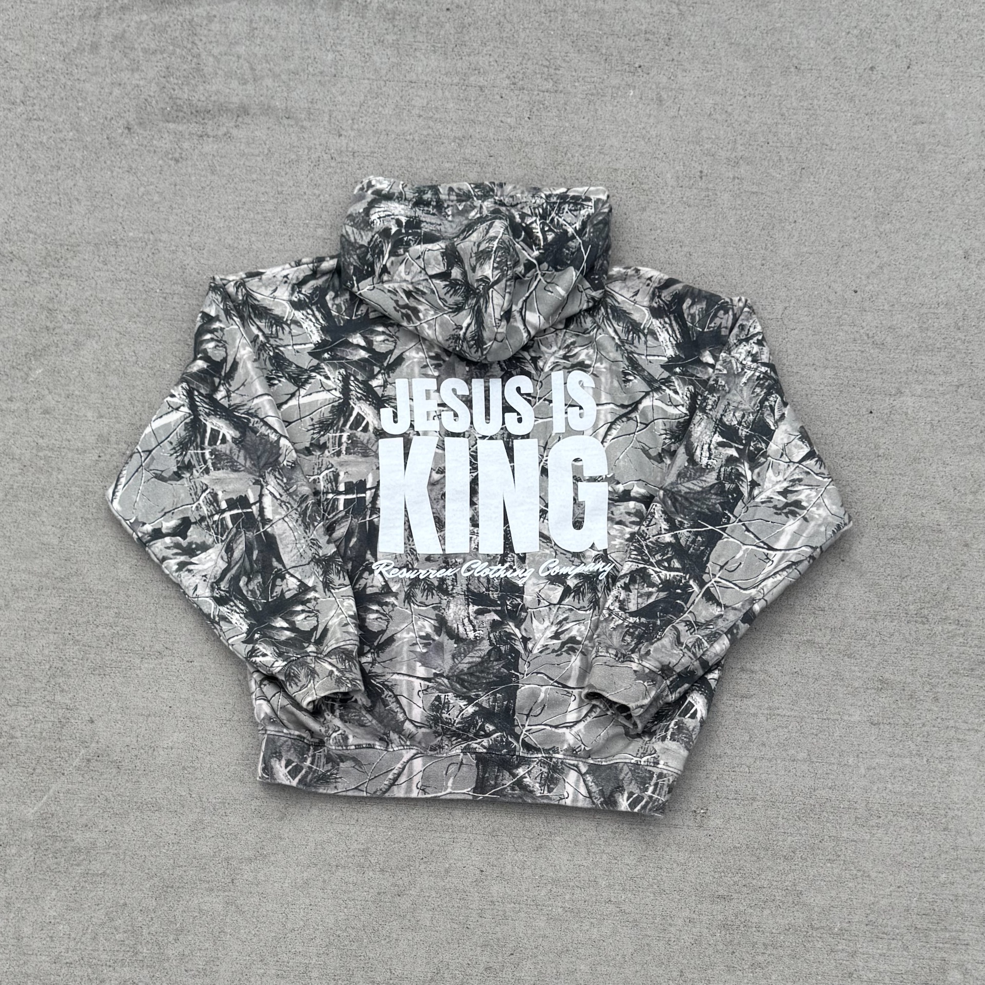 Jesus is King Camo Hoodie